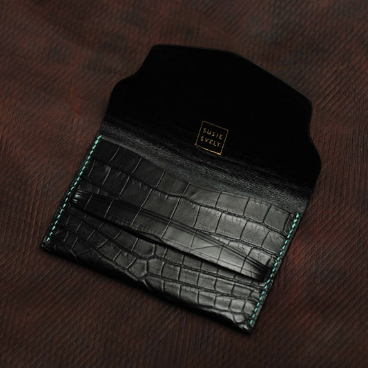 FLAPPO CARTE - Crocodile Leather Silm Cardcase