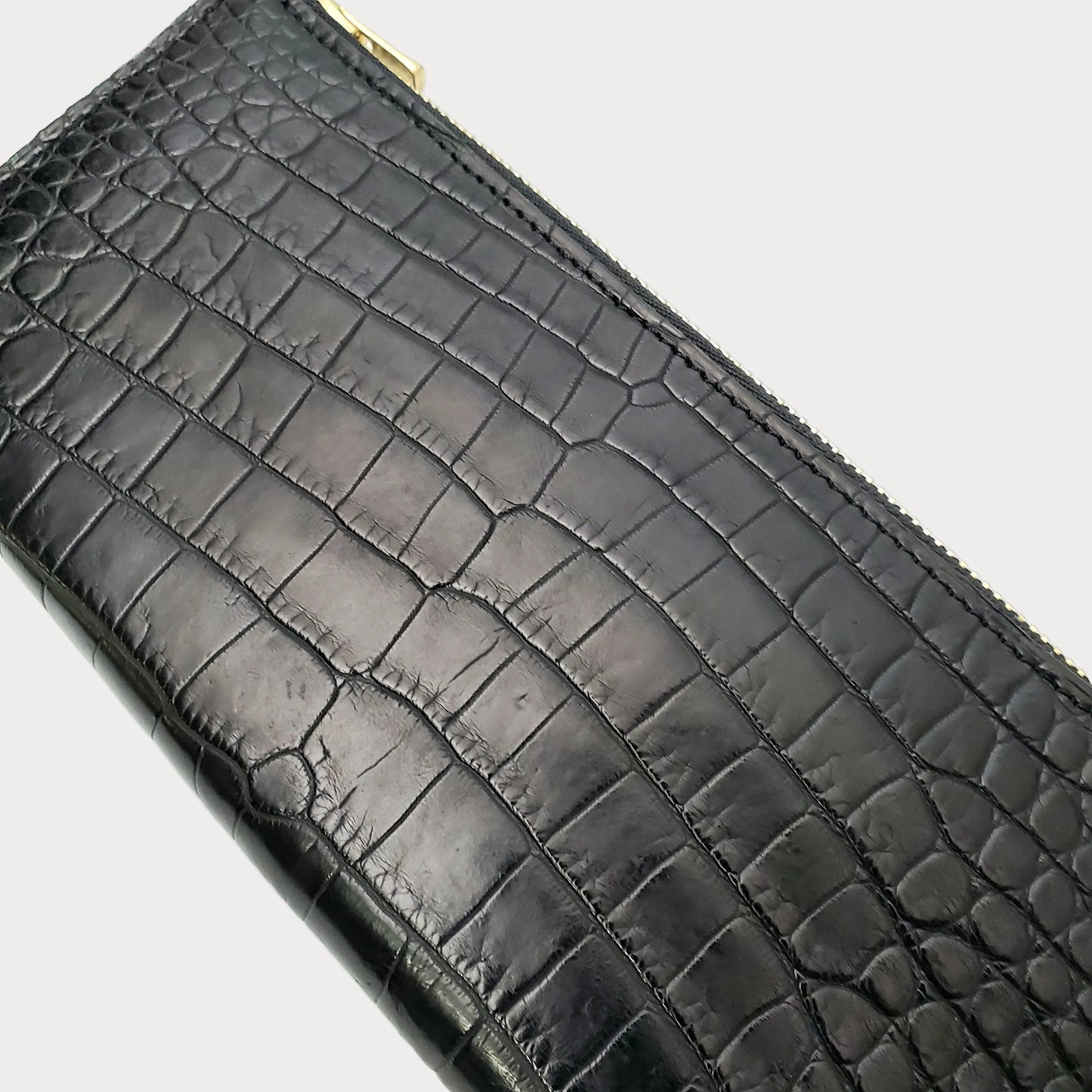 GLISSIÉRE - Crocodile Leater Fastener Wallet