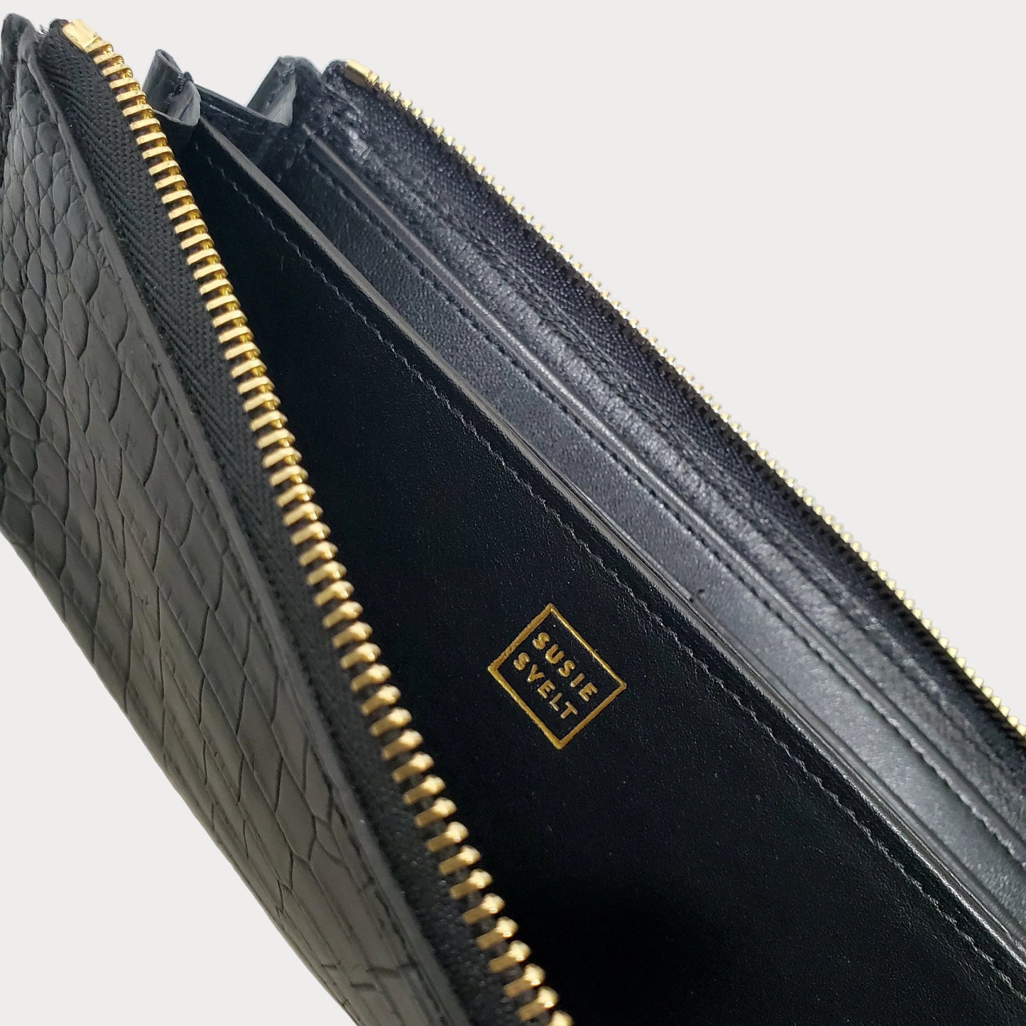 GLISSIÉRE - Crocodile Leater Fastener Wallet