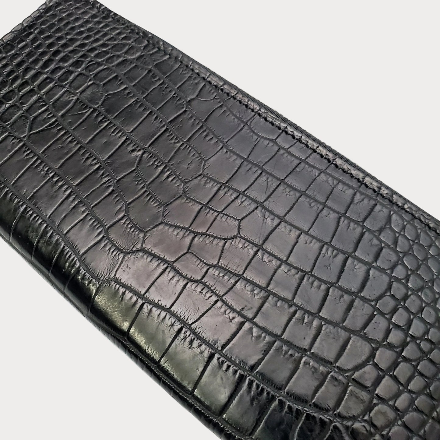 GLISSIÉRE - Crocodile Leater Fastener Wallet