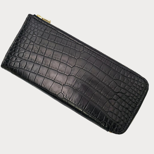 GLISSIÉRE - Crocodile Leater Fastener Wallet