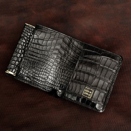 PRESTO - Crocodile Leather Minimal Wallet
